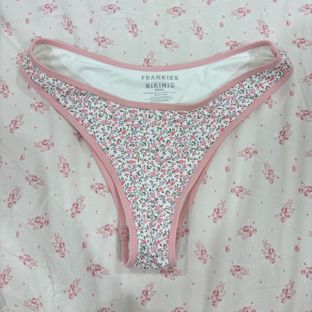 Frankie's Bikinis Floral Women's Dove Bikini Bottom - Baby Blanket